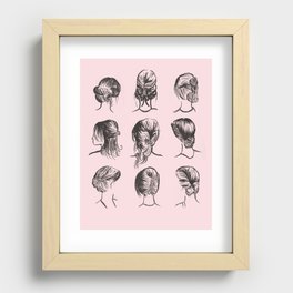 Hairstyle Typology Recessed Framed Print