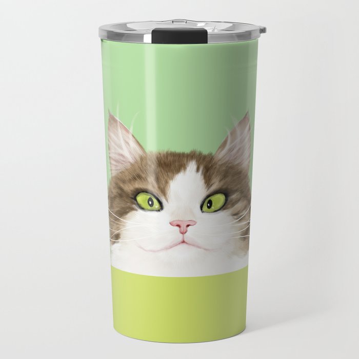 Cross-eyed Kitty Travel Mug