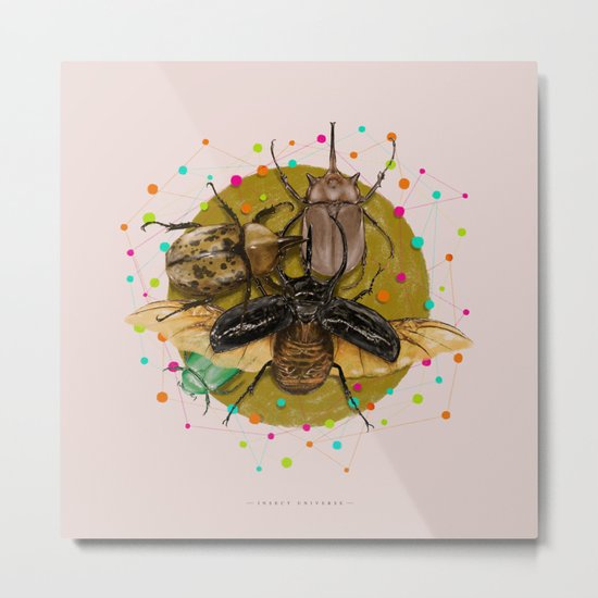 Insect Universe Metal Print