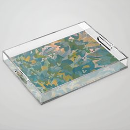 Love in the Garden abstract painting  Acrylic Tray