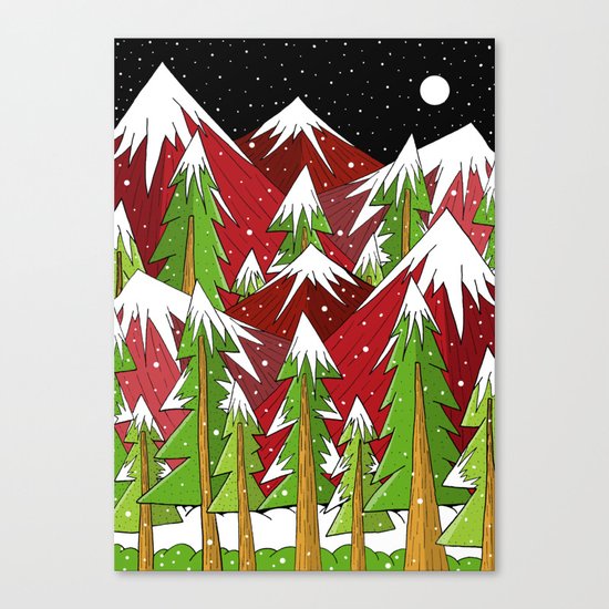 Xmas Mounts Canvas Print