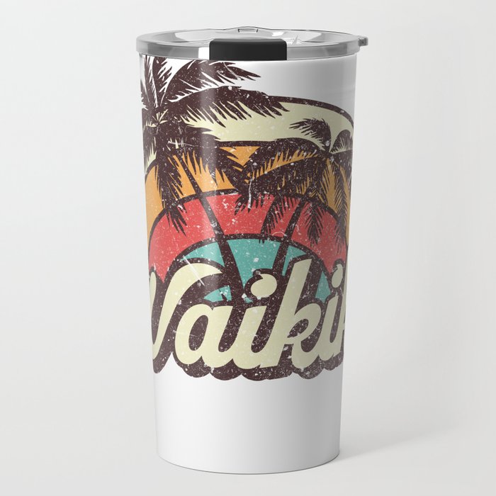 Waikiki beach city Travel Mug