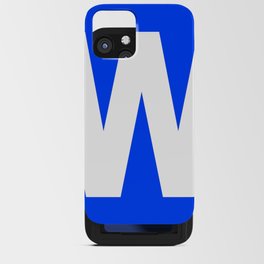 Letter W (White & Blue) iPhone Card Case
