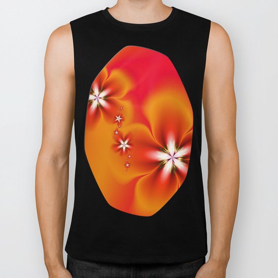 Fleur d'Automne Fractal Biker Tank