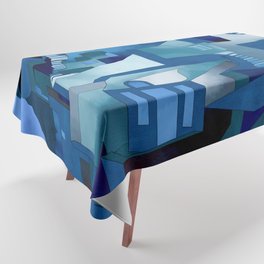 greece santorini abstract illustration Tablecloth