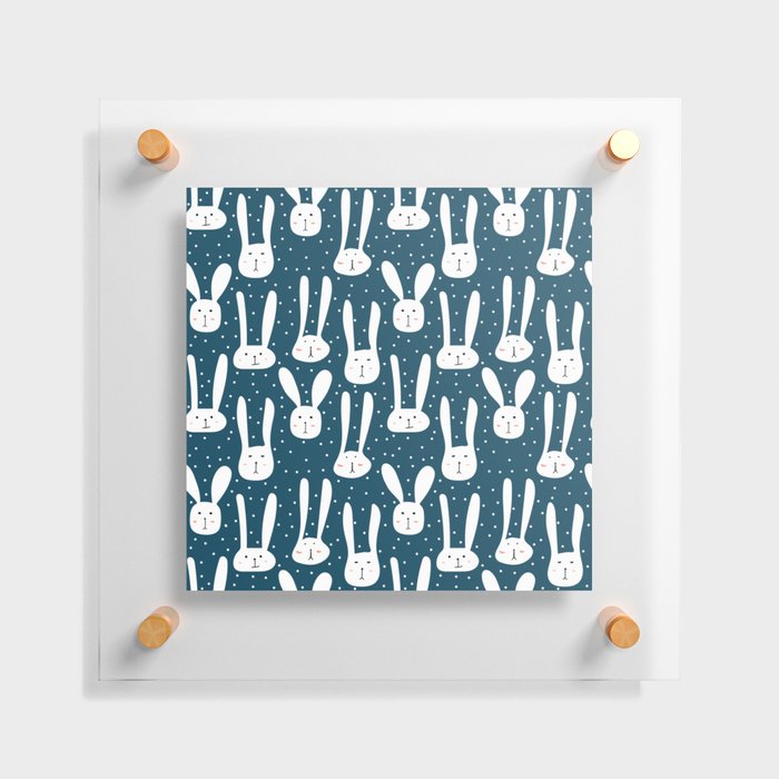 Snow Bunnies Floating Acrylic Print