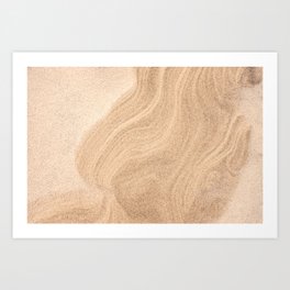 Sand Structure Art Print | Nature Photography | Minimalistic Sand Close-Up Art Print | Sandwaves, Photo, Grainsofsand, Close Up, Desert, Landscape, Minimalistic, Sand, Structure, Abstract 