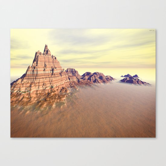Sedimentary Mountain Range Canvas Print
