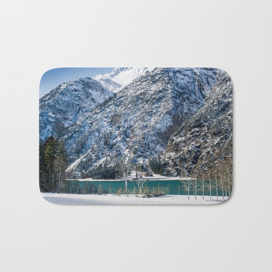 Achensee Winter Landscape Bath Mat