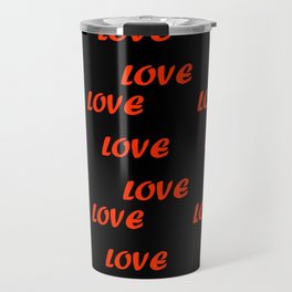 Red And Black Trendy Modern Love Collection Travel Mug