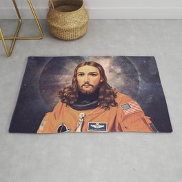 Jesus "Space Age" Christ - A Holy Astronaut Rug
