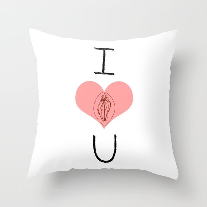 I Heart Vagina U Throw Pillow By Supremevagine Society6