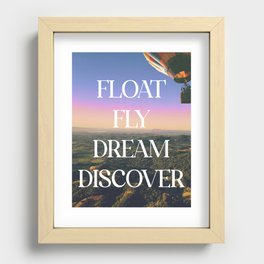 FLOAT FLY DREAM DISCOVER Recessed Framed Print