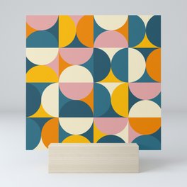 Summer Nights - I - Vibrant Abstract Geometric Pattern  Mini Art Print