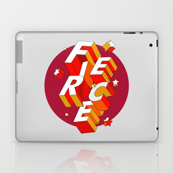 FIERCE 3D Typography Laptop & iPad Skin