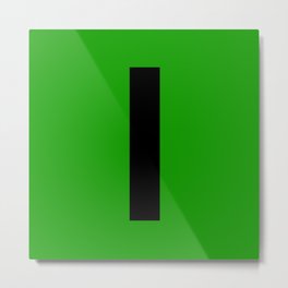 letter L (Black & Green) Metal Print