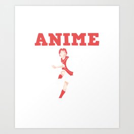 I Love Anime & Soccer - Anime Soccer Manga Art Print