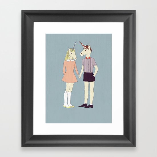 Our love is unique, we are Unicorns Framed Art Print