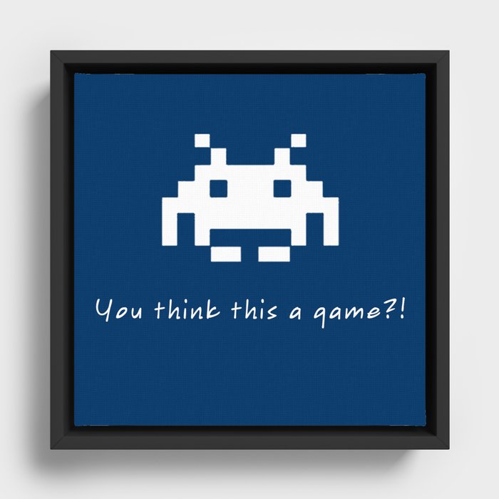 Invader Games Framed Canvas