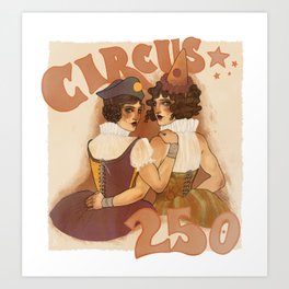 Circus 250 Art Print | Drawing, Sisters, Digital, Circus, Circus250, Graphite, 1920S, Vintage 