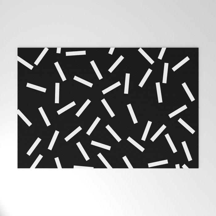 Sprinkles Black Welcome Mat By Projectm Society6