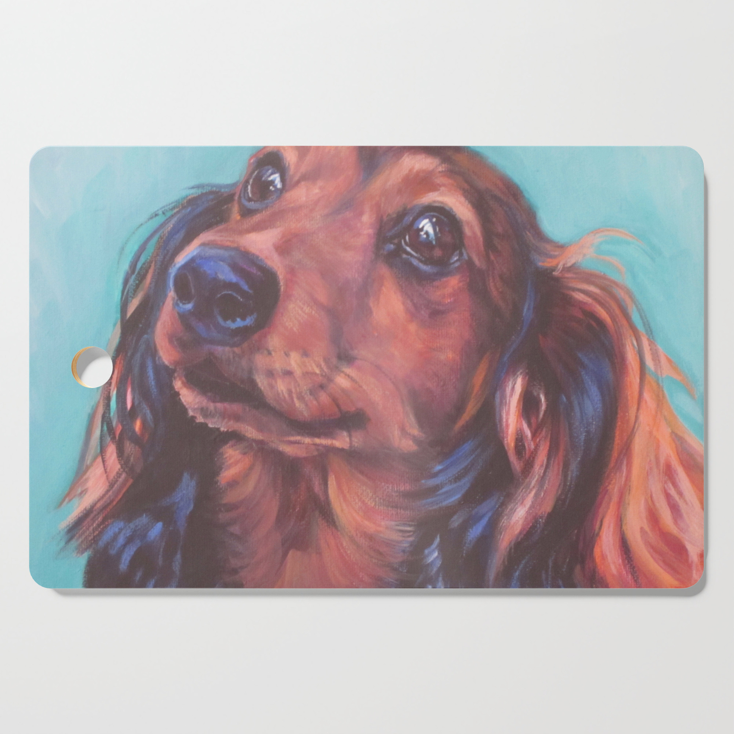 The Long Haired Dachshund From An Original Painting By L A Shepard