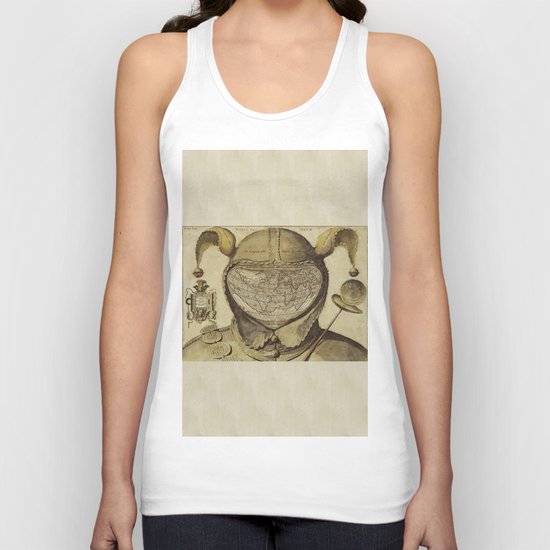 Vintage World Map - Fool's Cap Map of the World Unisex Tank Top