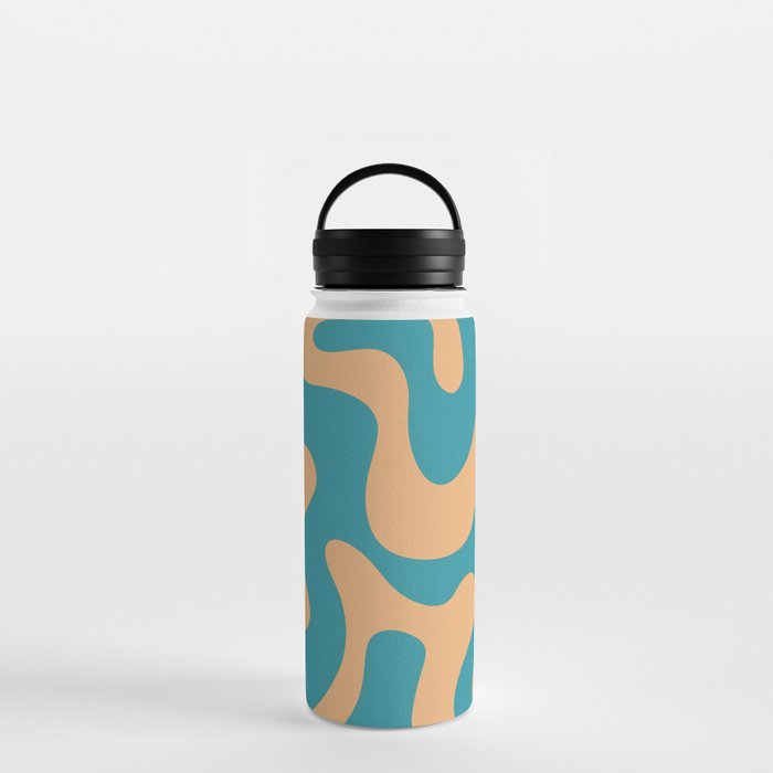 8 Abstract Swirl Shapes 220711 Valourine Digital Design Water Bottle