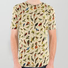 Vintage Birds of Brazil Designs Collection All Over Graphic Tee