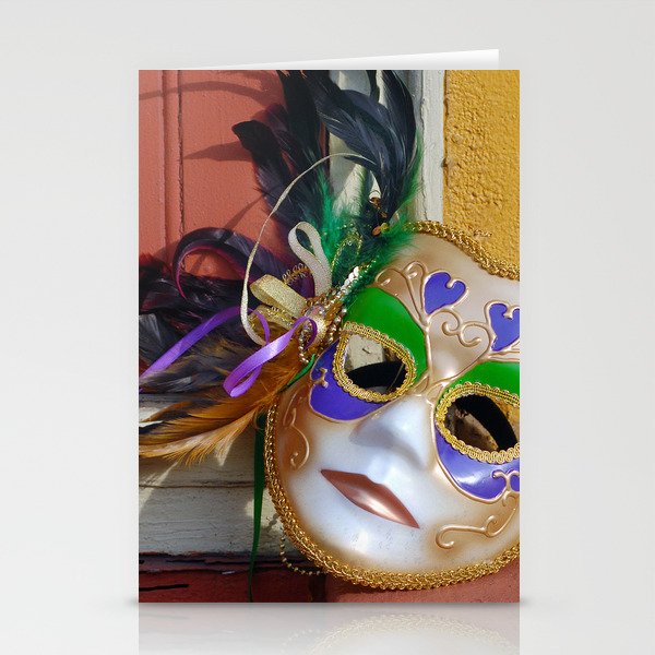 New Orleans Mardi Gras Mask Stationery Cards