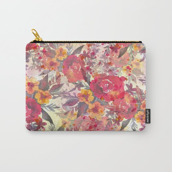 Watercolor flowers and plants Carry-All Pouch