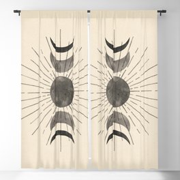 Boho sun and moon Blackout Curtain