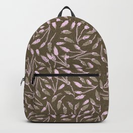 Bernadette brown Backpack | Pattern, Illustration, Leaf, Digital, Leaves, Graphicdesign, Floral, Brown, Abstract, Botanic 