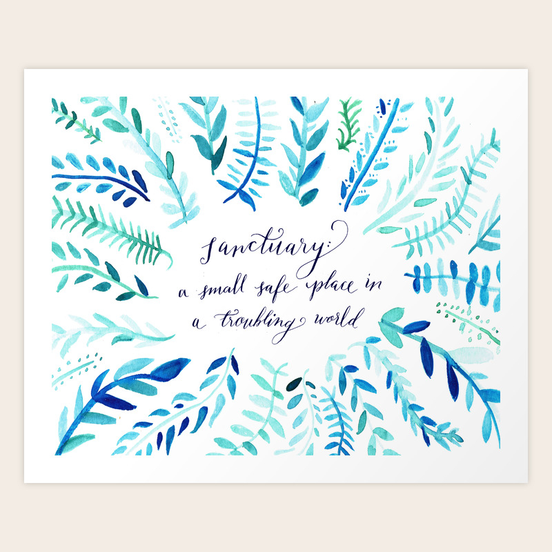sanctuary inspirational quote art print by thestorysmith society6