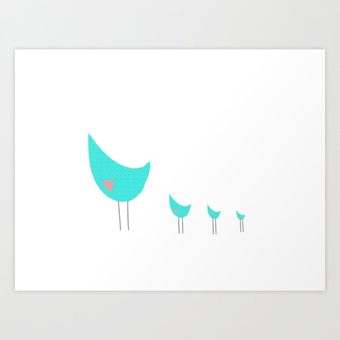 Family of Birds Art Print