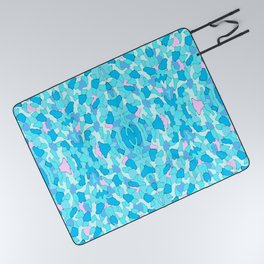 Camo Aqua Picnic Blanket