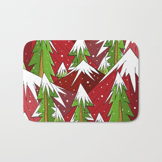 Xmas Mounts Bath Mat