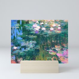 water lilies : Monet Mini Art Print | Pop Art, Claudemonet, Colorful, Impressionism, Oil, Purevintagelove, Water, Classic, Floral, Digital 