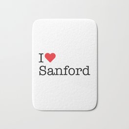 I Heart Sanford, FL Bath Mat | Graphicdesign, Fl, Love, Typewriter, Red, Florida, Sanford, White, Ilovesanford, Heart 