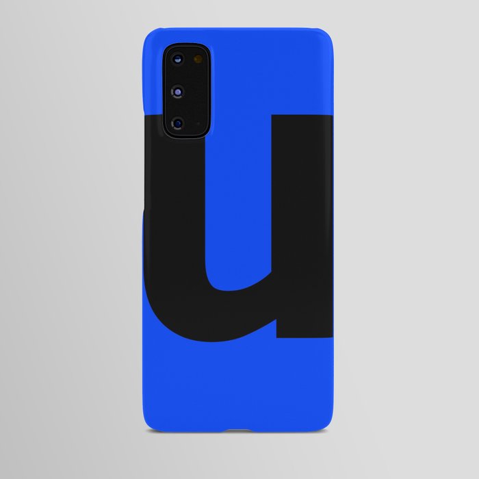 letter U (Black & Blue) Android Case