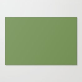 Dark Green Solid Color Pantone Piquant Green 17-0235 TCX Shades of Green Hues Canvas Print