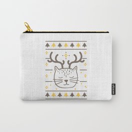 Ugly Christmas Cat Carry-All Pouch
