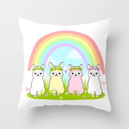 Alpaca Paradise Throw Pillow