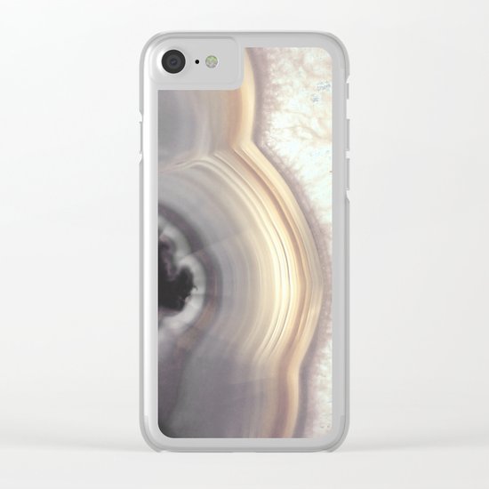 Taupe Agate Clear iPhone Case