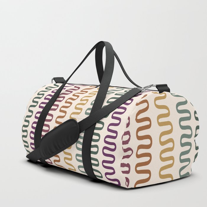 Abstract Shapes 244 in Vintage Rainbow theme (Snake Pattern Abstraction) Duffle Bag