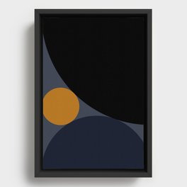 Circular Abstract II Framed Canvas | Dark, Circles, Bold, Zen, Color, Minimalism, Maximalism, Balance, Retro, Modern 