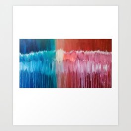 Beautiful Mistakes Art Print | Acrylic, Notdigital, Painting, Purple, Rainbow, Art, Drip, Flowers, Colors, Pink 