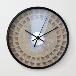 Oculus of the Pantheon Wall Clock | Photo, Dome, Light, Concrete, Digital, Eye, Ancient, Day, Travel, Architecture 
