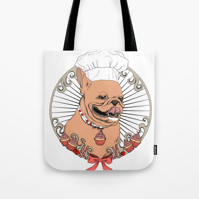 Pastry Cook Bulldog Tote Bag