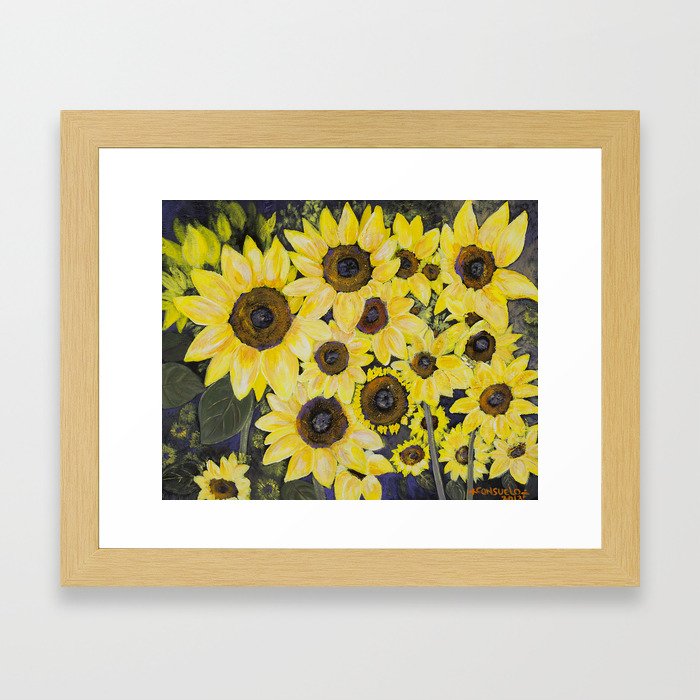 Sunflower Garden Framed Art Print